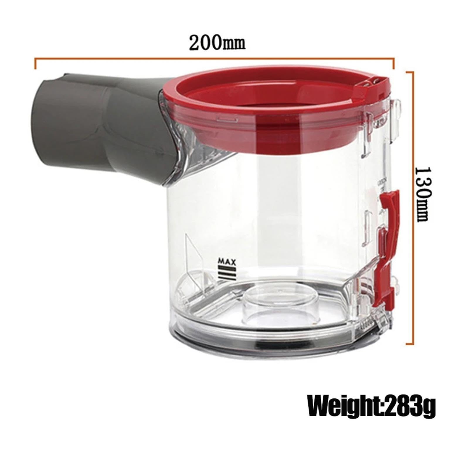 Corps De Tasse À Poussière, Compatible for Dyson,V7 V8 967699-01 96769901 Avec Couvercle D'étanchéité En Plastique ABS, Installation Sans Outil
