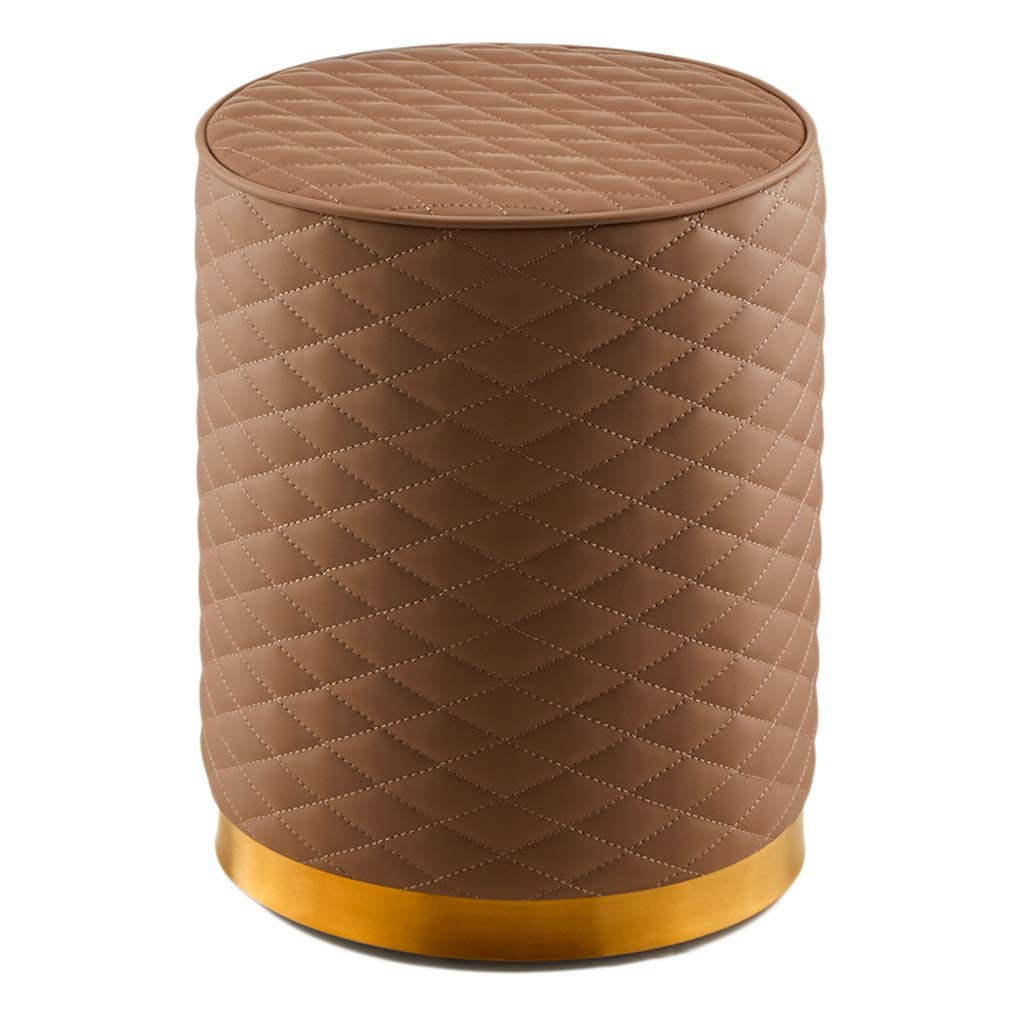 Stołek fryzjerski, stołek specjalny do salonu piękności, fryzjer fryzjerski, stołek manicure, stołek do cięcia włosów Stołek piękności (Color : Light Brown)