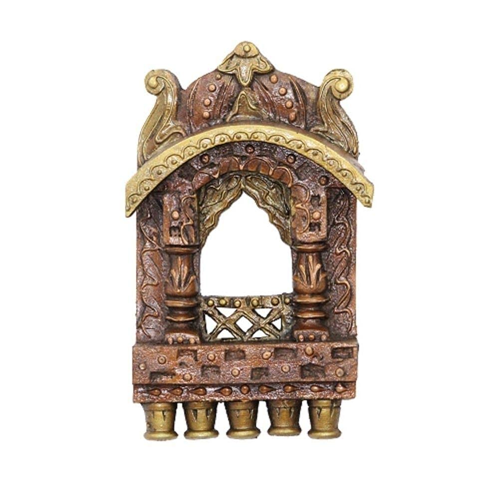Apka Mart The Online Shop Handcrafted Wooden Jharokha Traditional Wall Hanging (10 Inch/Copper) for Wall Decor, Home Decor, Room Decor, Photo Frame and Gifts