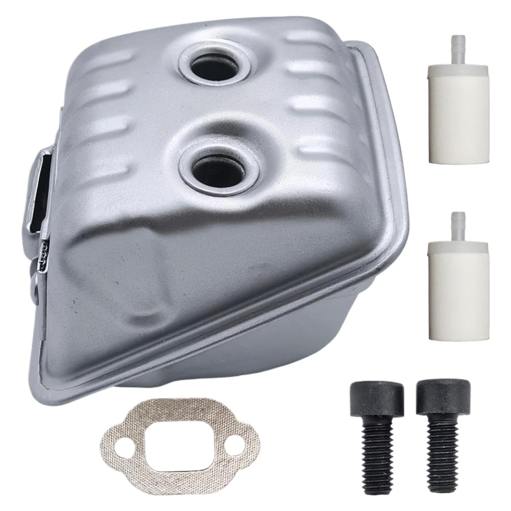 Dbszfdrhf Onecolor Exhaust Assy Kit Screws Compatible With 445 450 445E 450E Chainsaw Replacement For 544147702 525862101 537437901