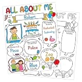 MADOO CITRUS 24 Pack All About Me Posters For Elementary School - Star of the Week Poster for Kids S