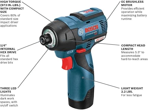 Miniatura 2 de Bosch Controlador de impacto sin escobillas PS42N 12V Max (herramienta desnuda)