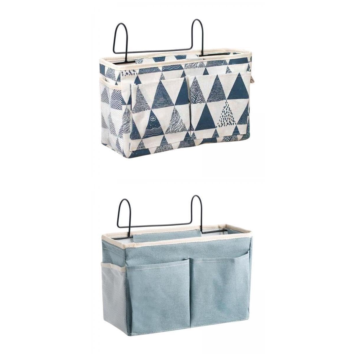 2pcs Bedside Caddy Cabinet Storage Organizer for Glasses Book | Storage Bags-picture-12