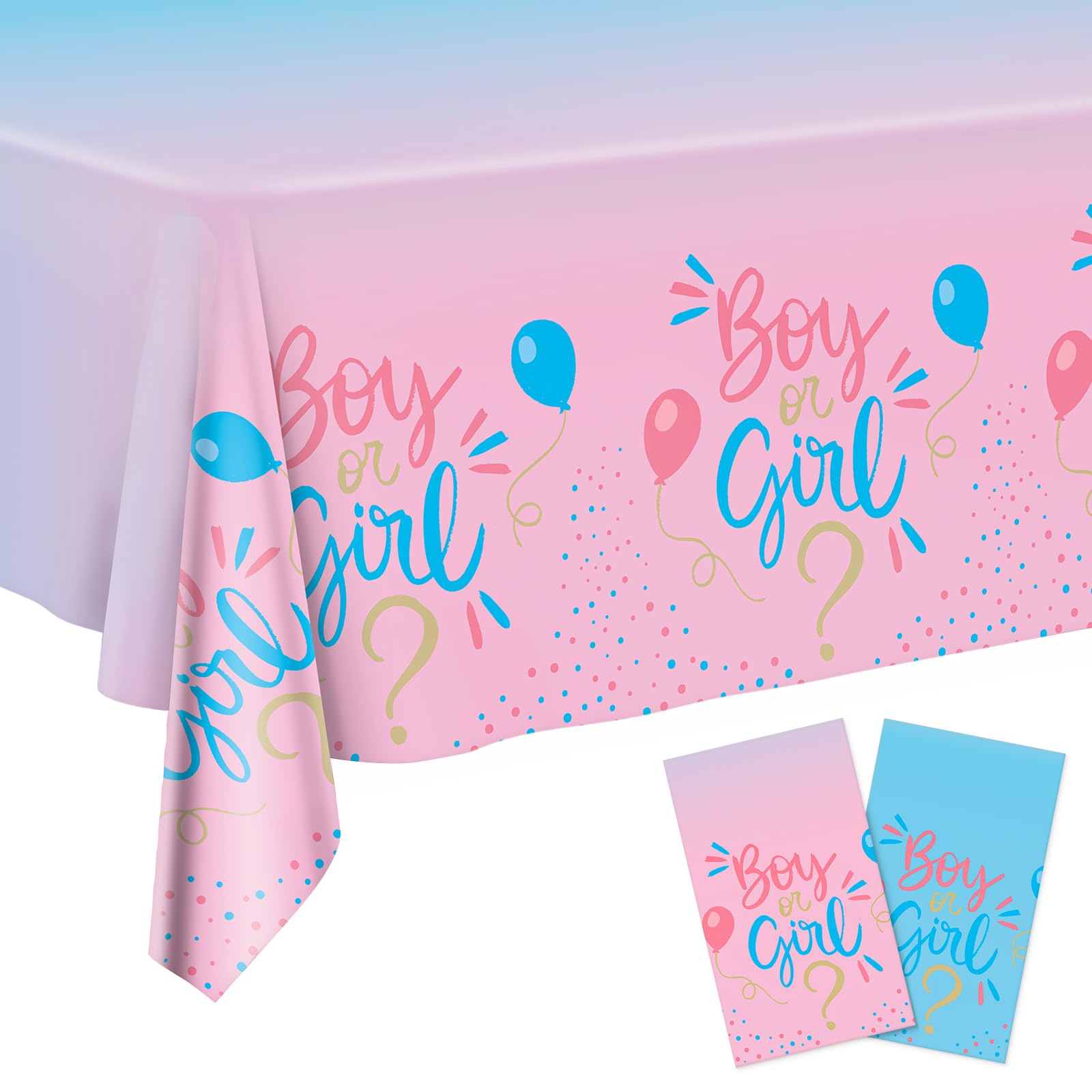 HNH 2 tovaglie usa e getta per rivelare il genere, 137 x 274 cm, decorazioni per feste di ragazzo o ragazza