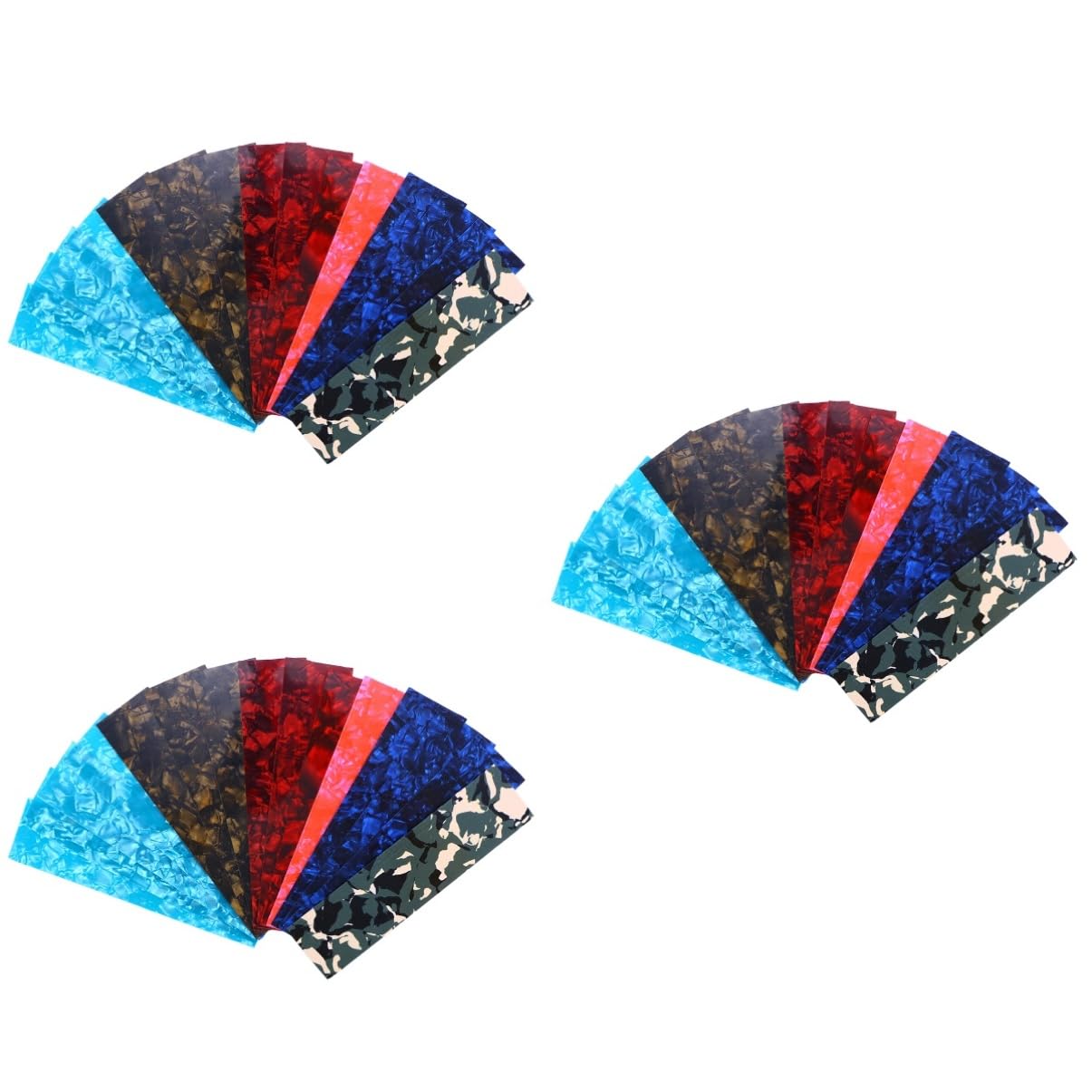 BESTonZON 45pezzi Strisce Per Plettri Di Chitarra Fai Da Te Spessori Misti Colori e Stili Casuali Facile Da Utilizzare Per Musicisti Creativi