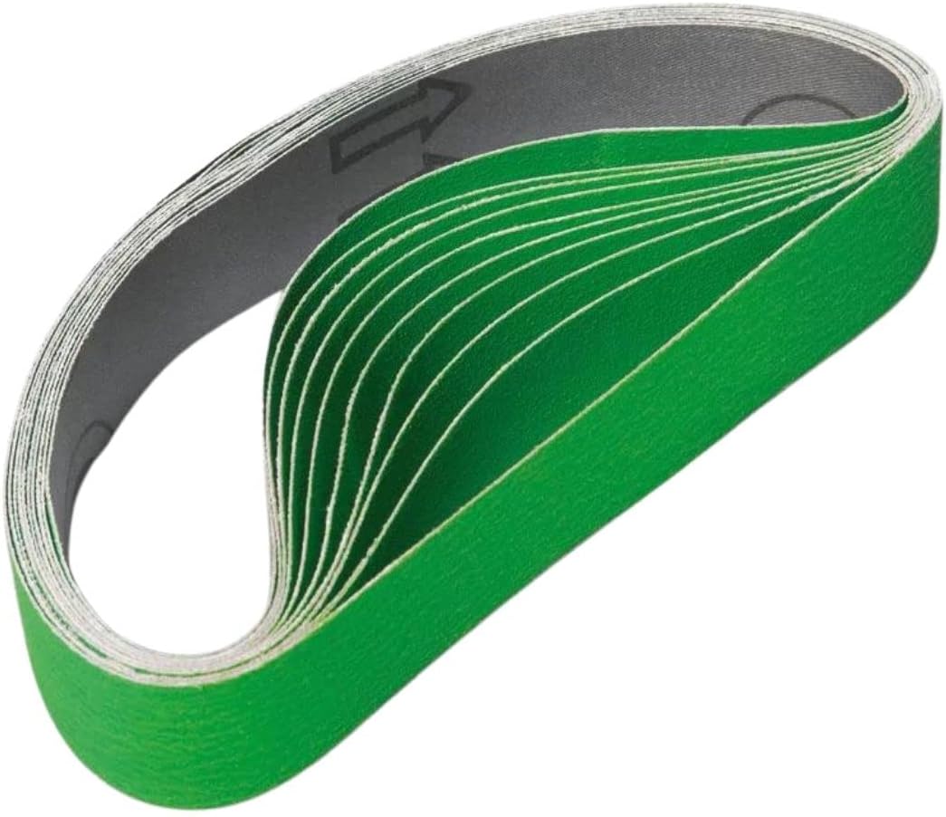 Fein Flexible Grinding Belts - Smooth Finishing for Sanding Curved Tubes and Contoured Surfaces, Heavy-Duty, 120 Grit, 1-1/8 x 21", 10-Pack - 63714137010