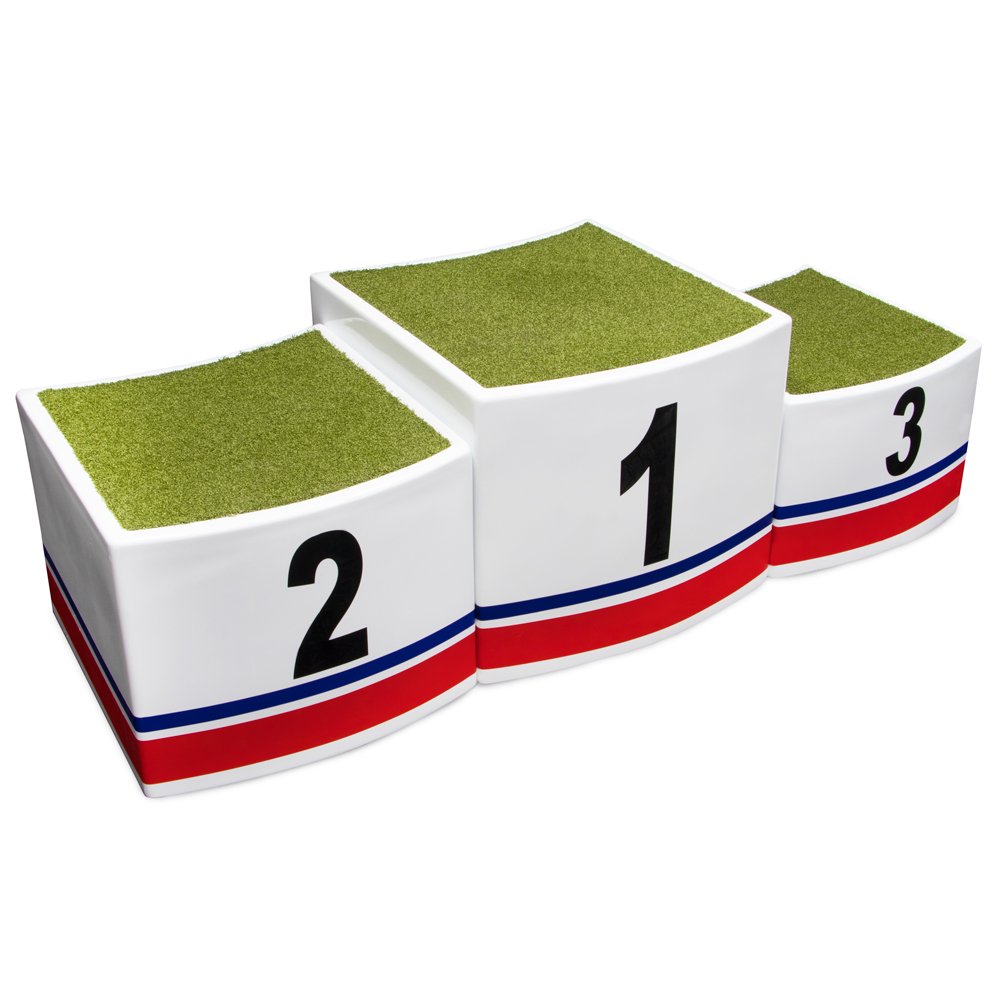 CSG Deluxe Heavy Duty Victory Podium Stands - Set of 3 Stackable Stands!