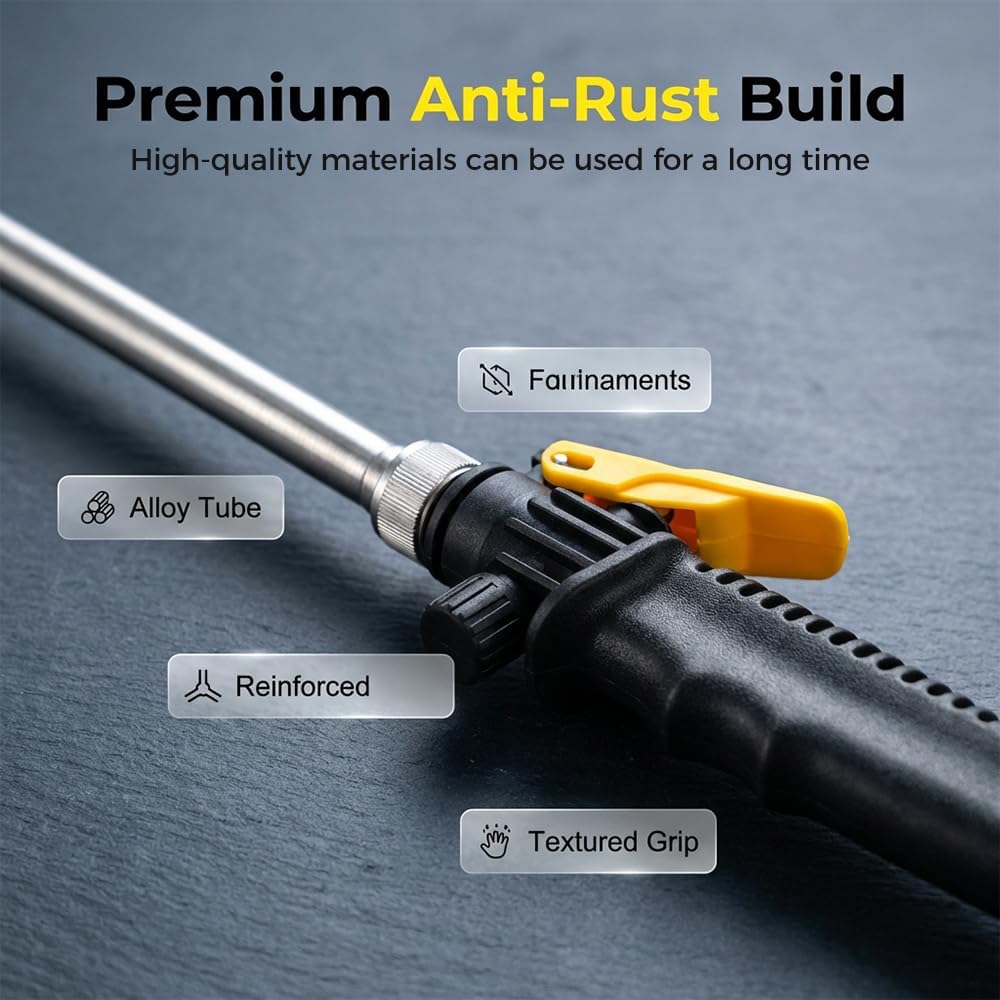Upgraded Garden Hose Nozzle Sprayer, High Pressure Jet Nozzle Power Washer for Garden Hose in 4 Spraying Modes for Watering Plants and Lawn, Car Washing, Patio and Pet