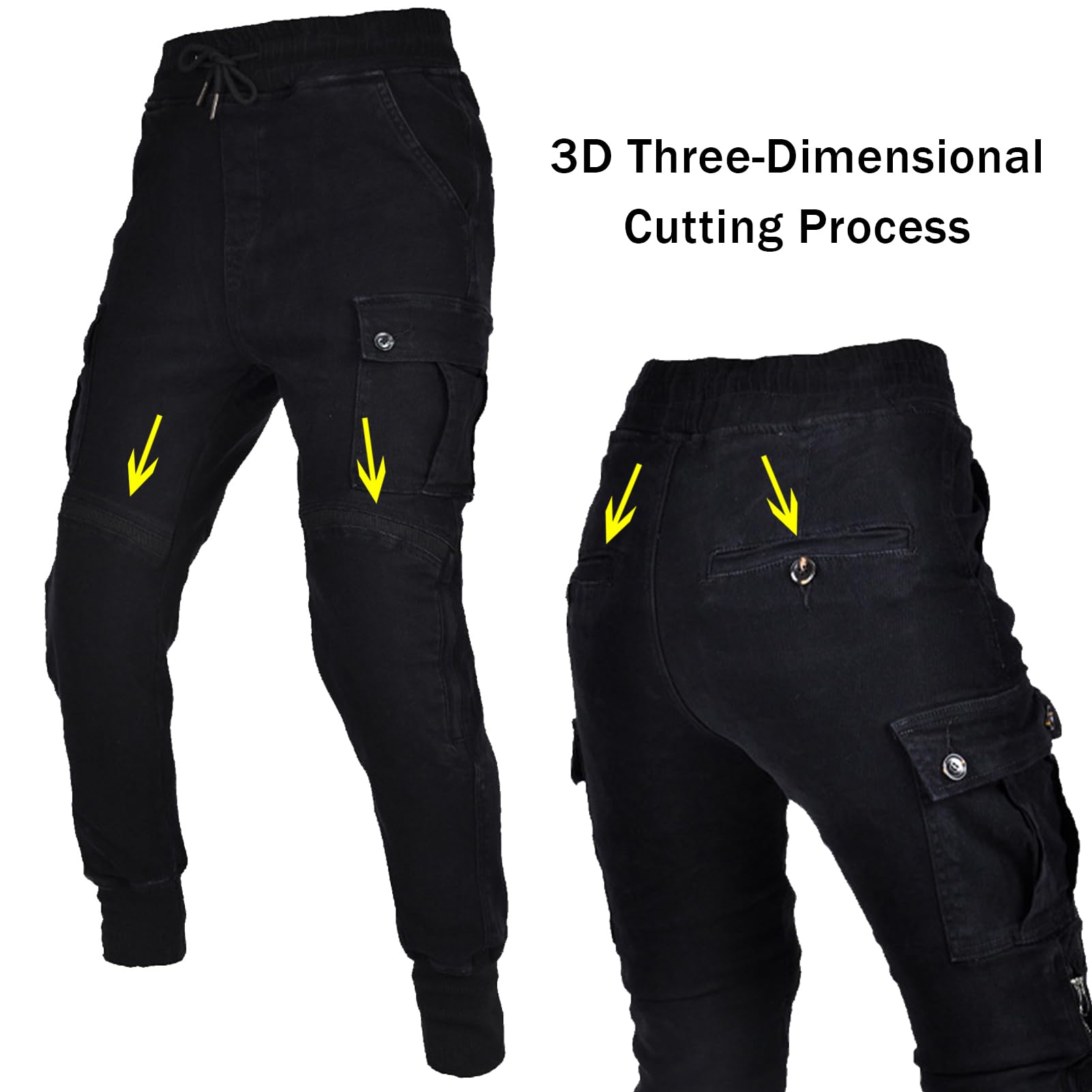 Damen-Motorradhose, Motorrad-Jeans, Verbessertes Gewebe Mit Knie- Und Hüftschutz, Motorrad-Jeans-Schutzhose, Motorradjeans Schutzhose Biker Pants (XL)