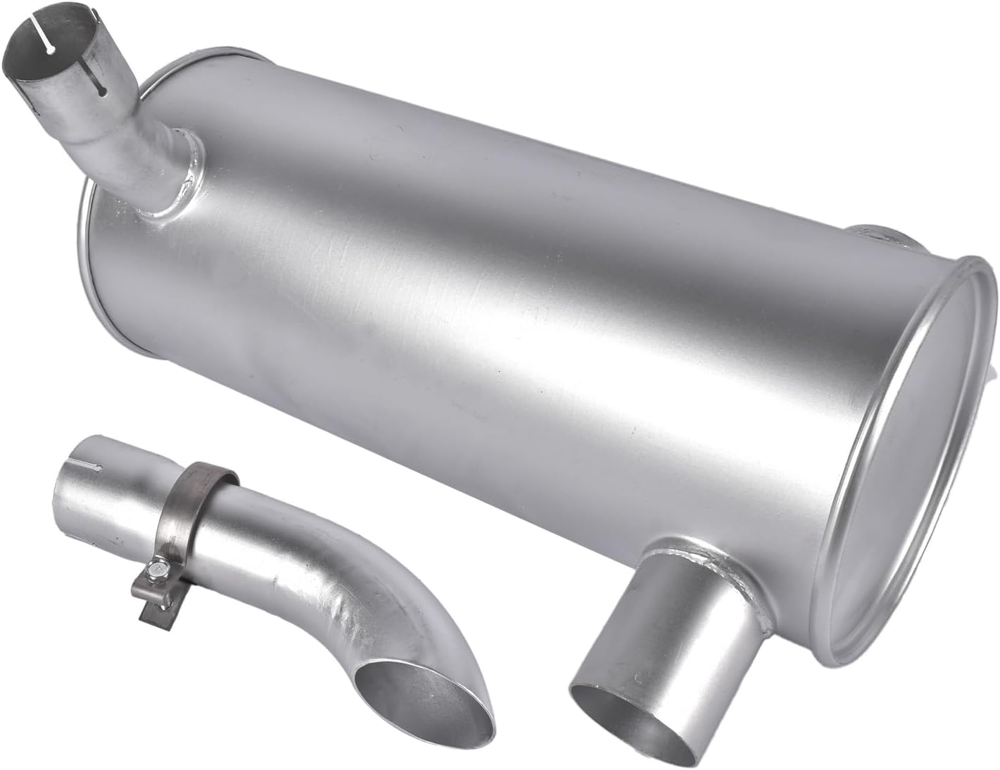 Muffler Silencer Compatible with John Deere Excavator 490 495D 595 595D 590D, Replaces OE# 4155623, TH100872, 4687593 Heavy Duty Exhaust Muffler