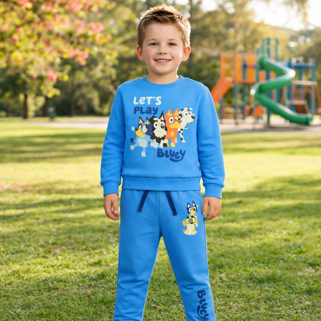 BlueY Survêtement Garçon Ensemble Jogging Haut et Pantalon Enfant Bleu 12 Mois–6 Ans