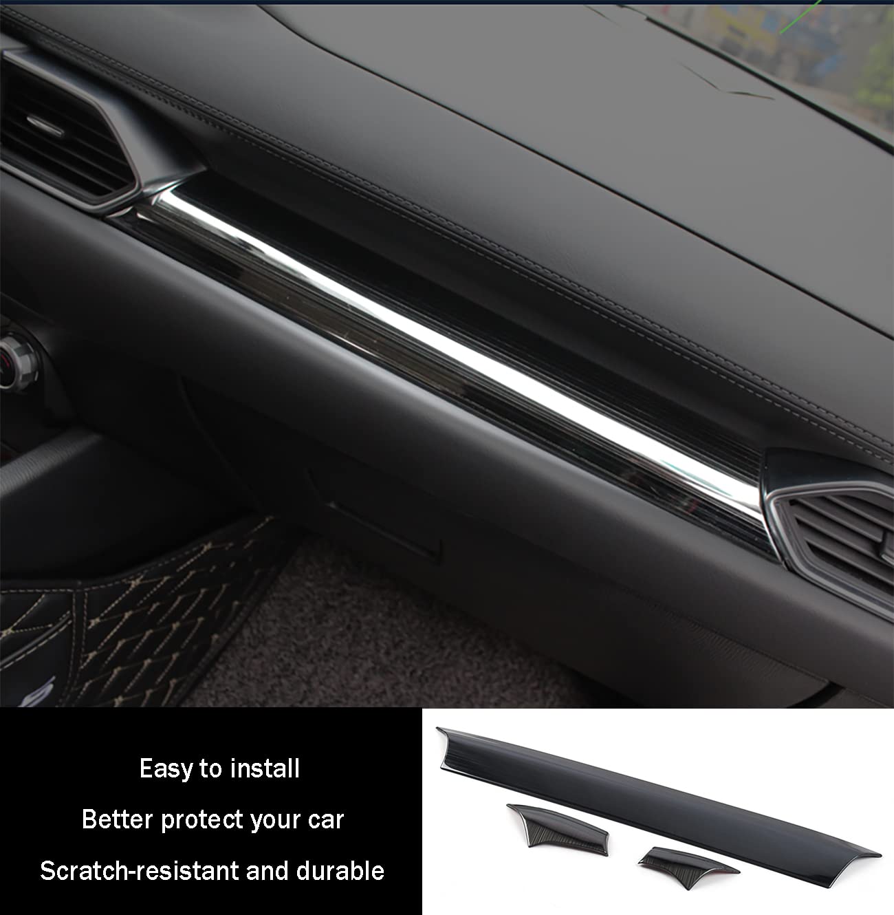 GZBFTDH Car Door Sill Scuff Plate Protector, For Mazda CX5 2017 Accessories Parts Auto Kick Plates Guard Cover B09vpkbyyc