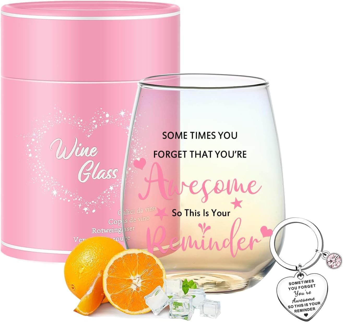 Personalized Stemless Wine Glasses - Thank You Gifts for Women - Thoughtful Presents for Friendship, Birthday, and Leaving - Pamper Gifts for Colleagues, Bestie, Sister for Special Occasions