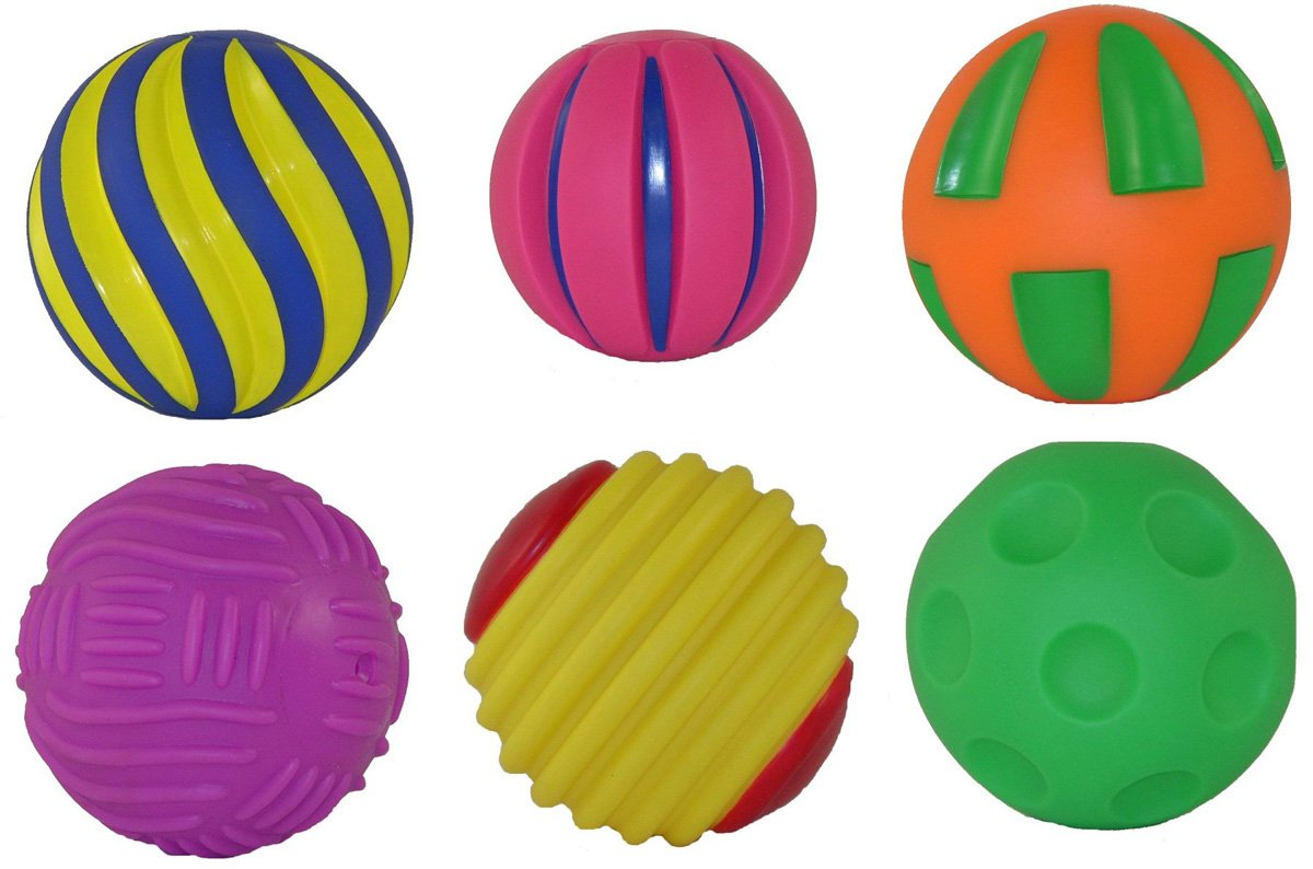 Get Ready Kids Tactile Squeak Balls, Pack Of 6 Balls