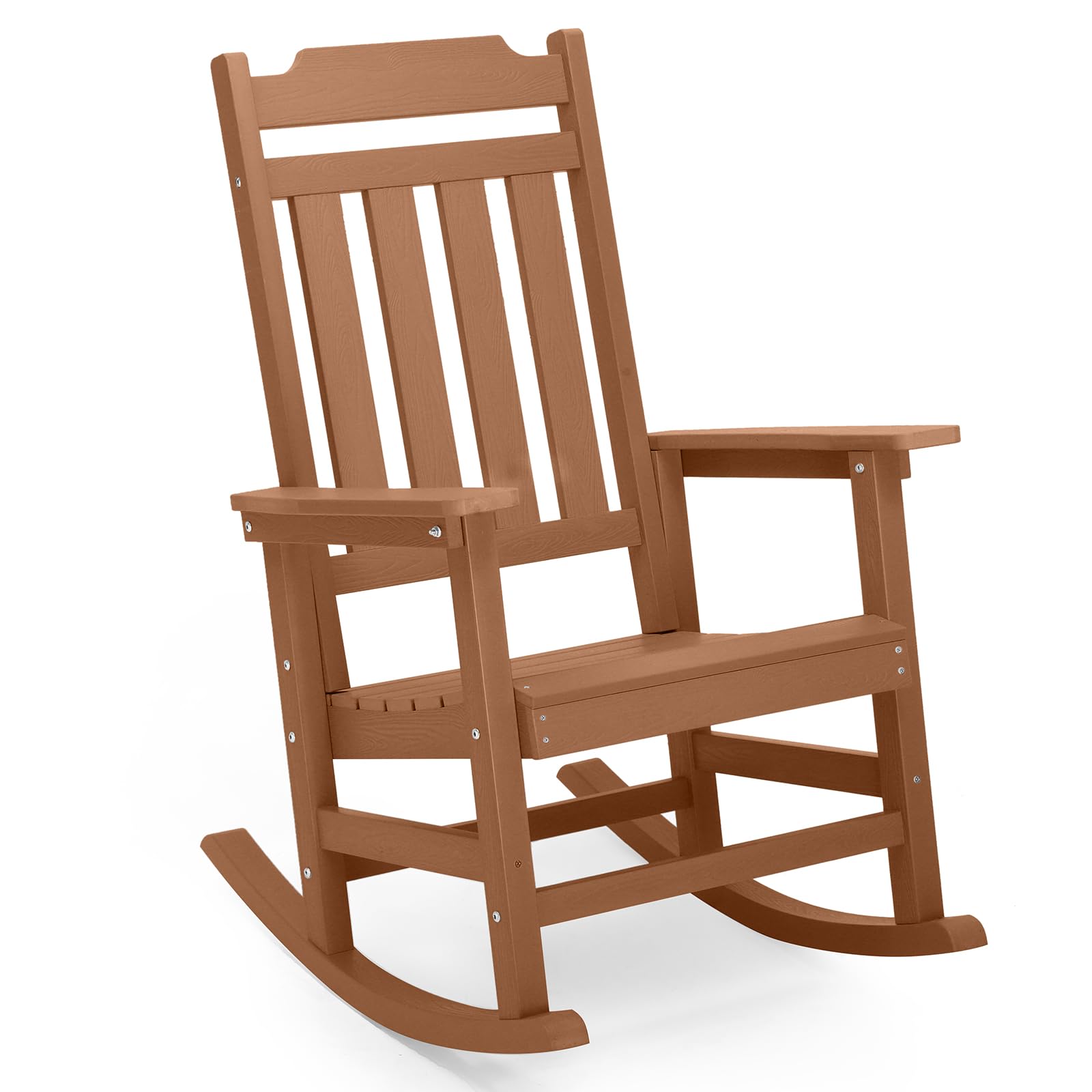 hOmeQomi Rocking Chair, All Weather Resistant Poly Lumber Outdoor Porch Rocker, Rocking Chairs for Outdoor, Indoor, Patio, Deck, Garden, Backyard,