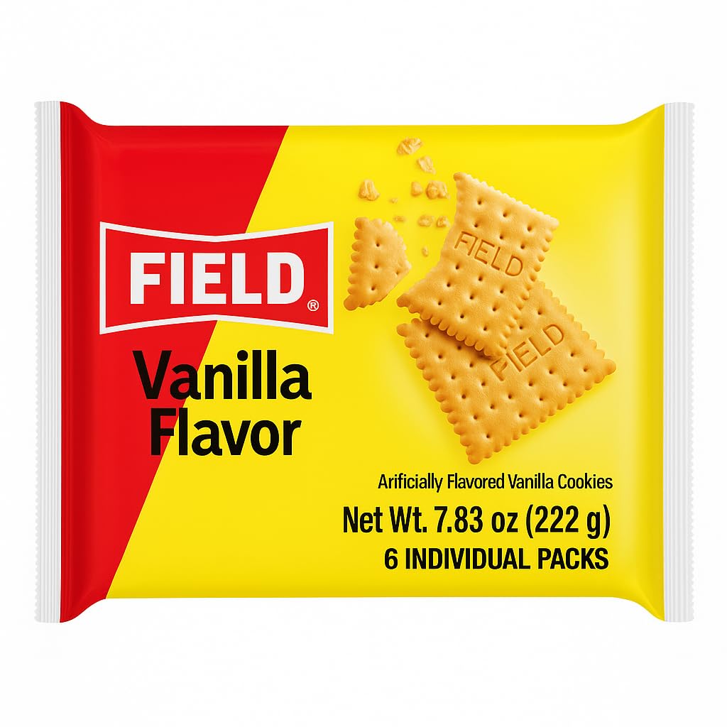 FIELD Galletas Vainilla - 6 Paquetes por Bolsa - 222g