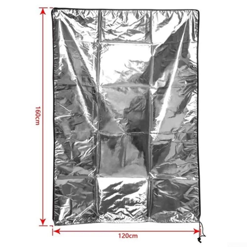 Copertura pieghevole per telescopio in tessuto Oxford 420D, impermeabile, antivento, resistente al sole, protezione antipolvere per apparecchiature astronomiche, 120 x 160 cm, argento (120 x 160 cm)
