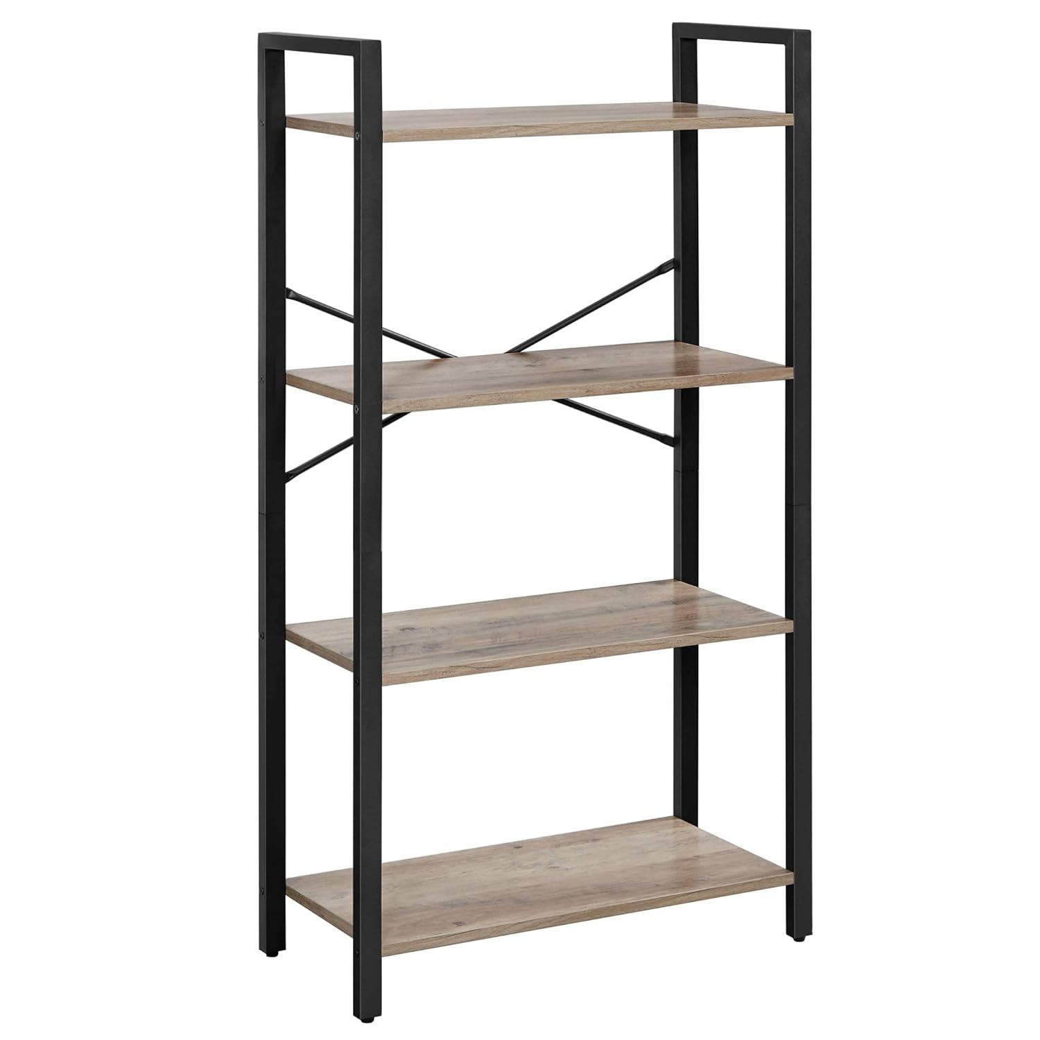 VASAGLE Bookshelf, 4Tier Shelving Unit, Bookcase, Book Shelf, 11.8 x