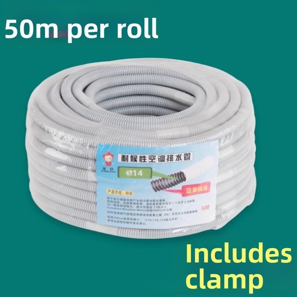 Tubo Scarico PVC Rinforzato 50M Impermeabile Tubo Scarico PVC(C)