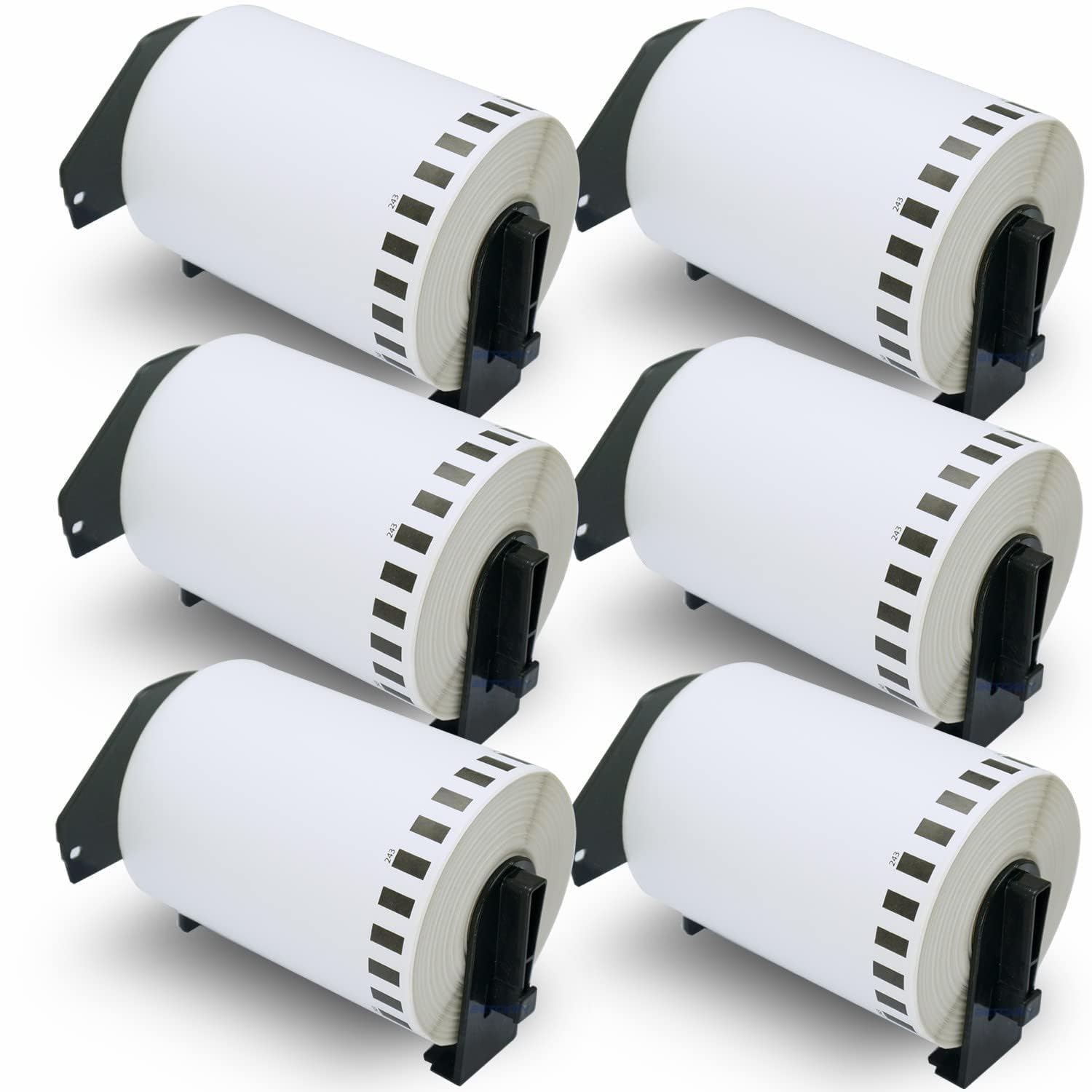 BETCKEY 6 Rollos DK-22243 Cinta Continua Envíos Compatible Brother 102mm x 30.48m Etiquetas Impresoras QL