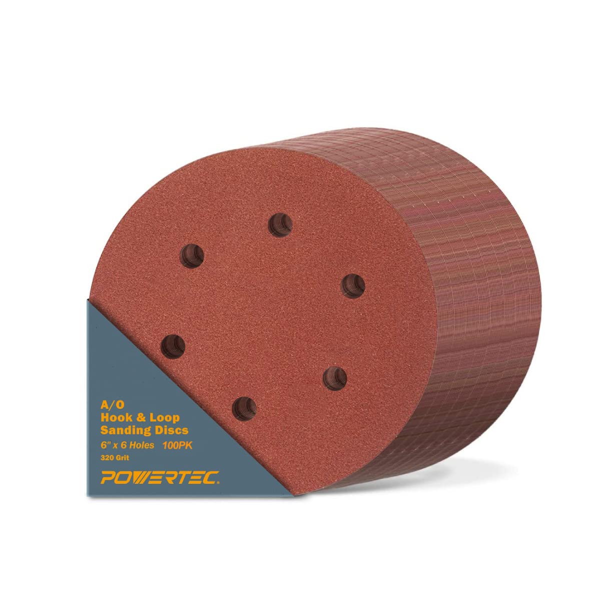 POWERTEC Sanding Discs - 50 Pack, 6 Inch -18