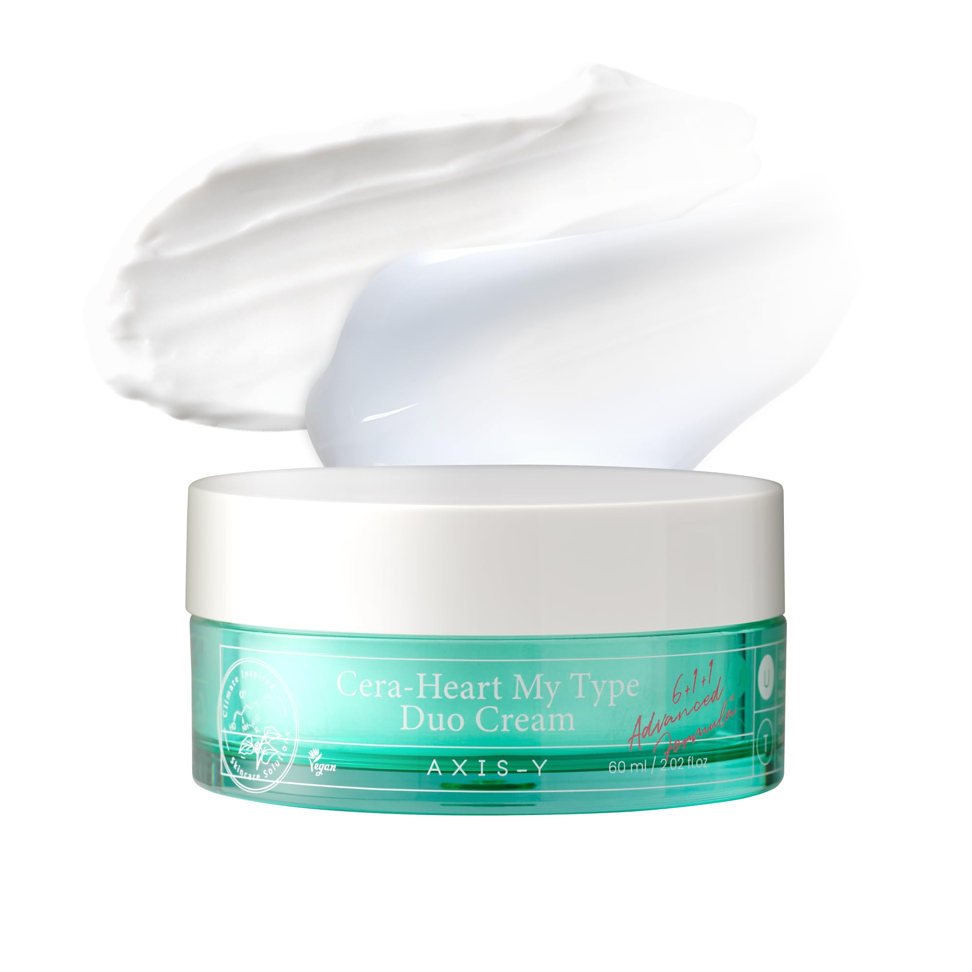 AXIS-Y Cera-Heart My Type Duo Cream 60ml / 2.02 fl. oz. | Dual Cream | Moisturizing Cream | T Zone | U Zone | Heartleaf | Ceramide