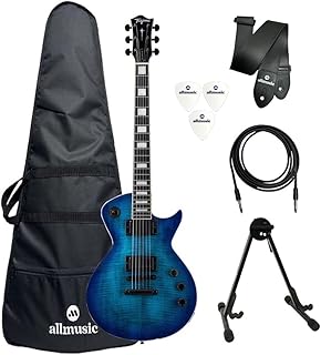 Kit guitarra tagima almach flamed maplel azul + acessórios