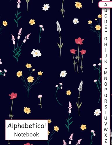Alphabetical Notebook: 4 pages per letter / A4 Size /105 pages. Large Lined-Journal Organizer with A-Z Printed, Alphabetic Notebook. a4 notebook ... Writing Note Taking Diary and Planner