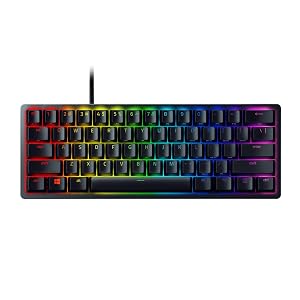 Razer Huntsman Mini 60% Gaming Keyboard: Linear Optical Switches - Aluminum Top Frame - Chroma RGB Lighting - PBT Keycaps - Onboard Memory - Snap Tap - Black