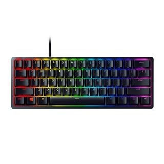 Razer Huntsman Mini 60% Gaming Keyboard: Linear Optical Switches - Aluminum Top Frame - Chroma RGB Lighting - PBT Keycaps - Onboard Memory - Snap Tap - Black