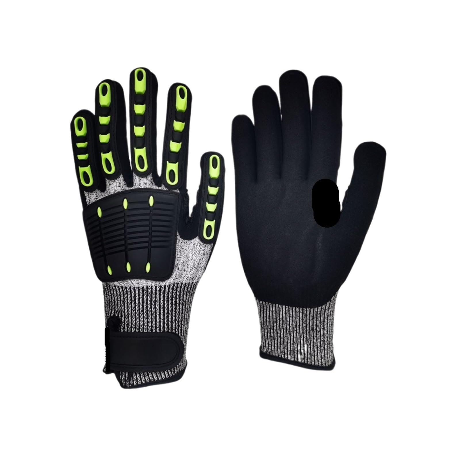 Protection du travail, antidérapants et gants en nitrile(Heather grey,L)