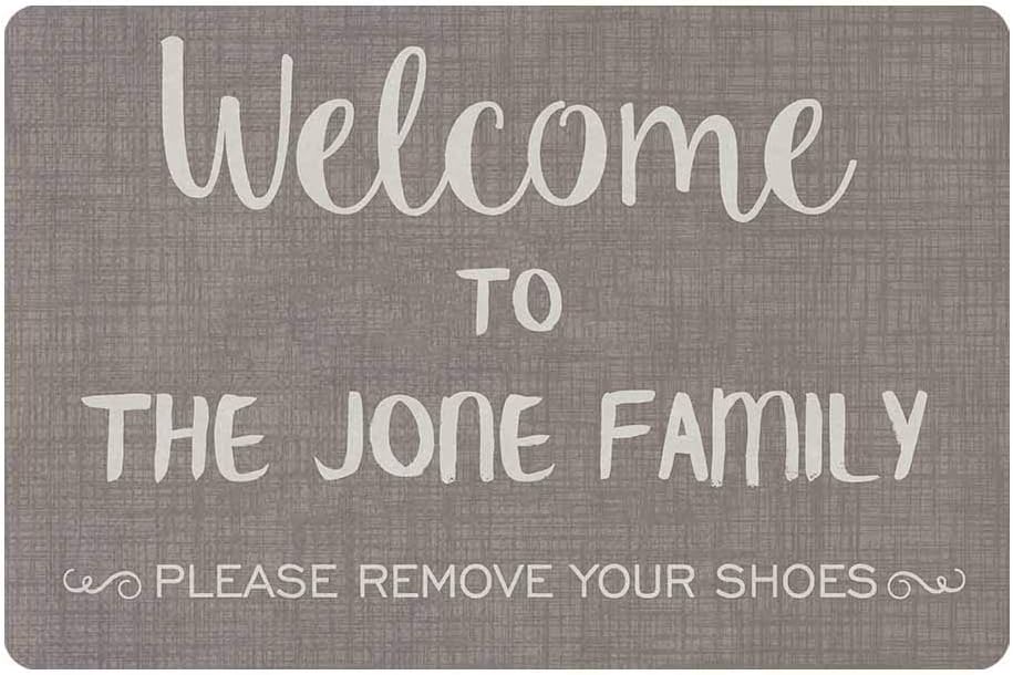 MyPupSocks Custom Door Mat, Personalized Rug Welcome Daisy Name Doormat Door Mat Floor Rug Indoor Outdoor Front Entrance Bathroom Living Room Non Slip Decor 24x16 Inches