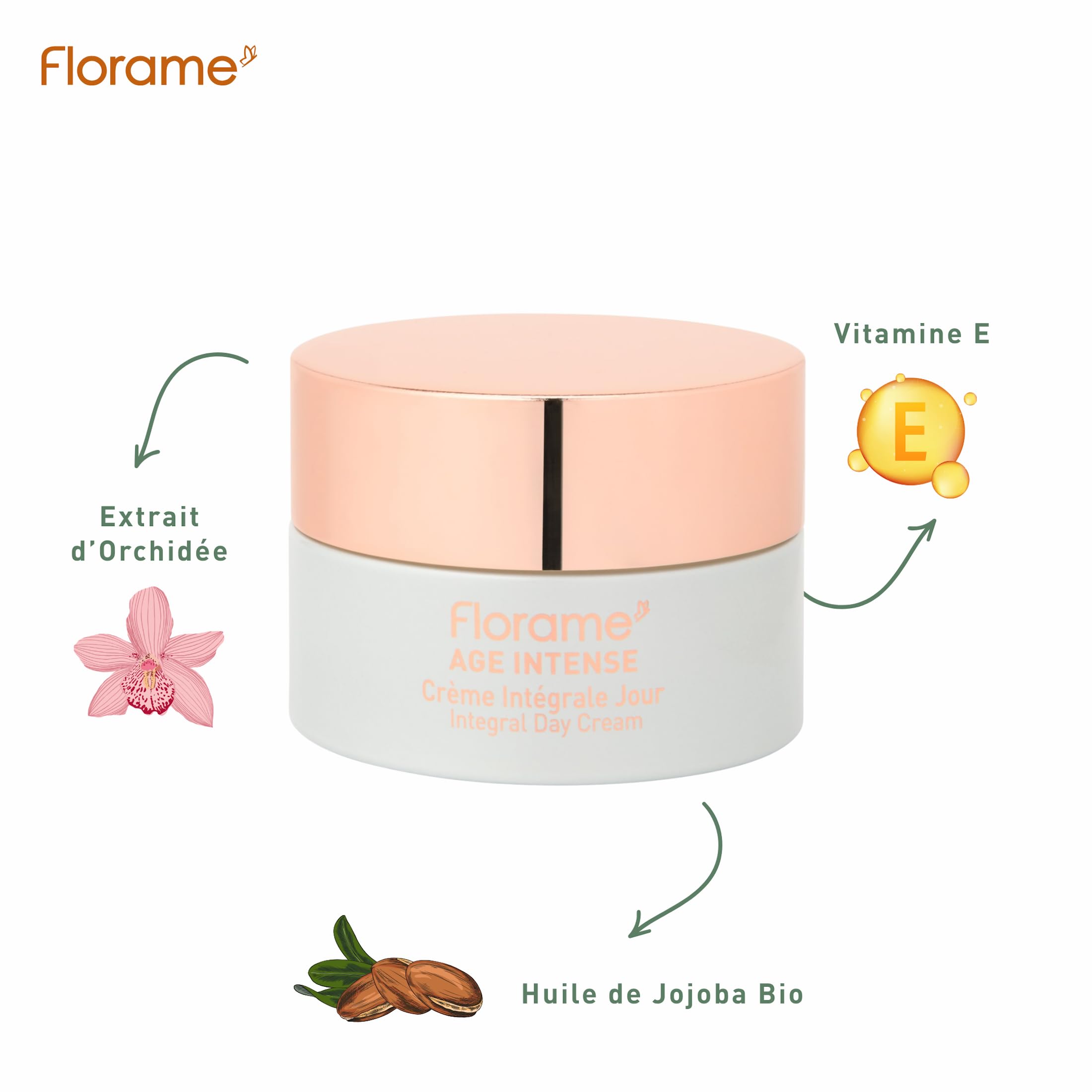 Florame Crème Intégrale Jour Age Intense 50 ml - Soin Global Anti-Âge