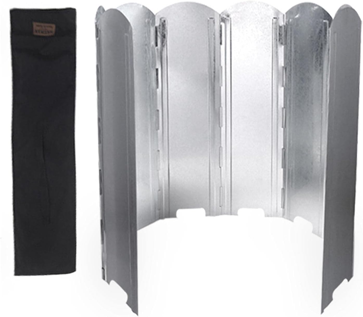 Naysku Folding Outdoor Stove Windscreen, Aluminum Camping