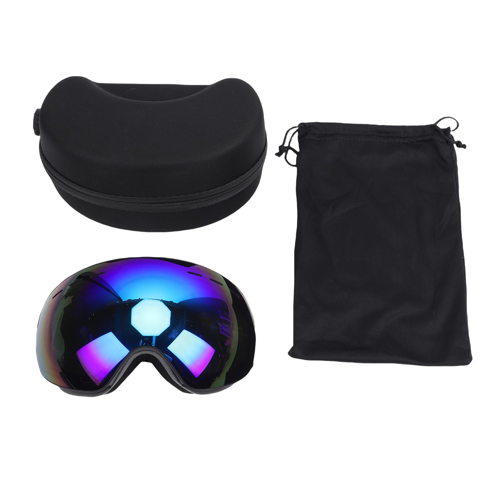 BuyWeek OTG Lunettes de ski polarisées coupe-vent double couche anti-buée pour homme et femme Sports d'hiver