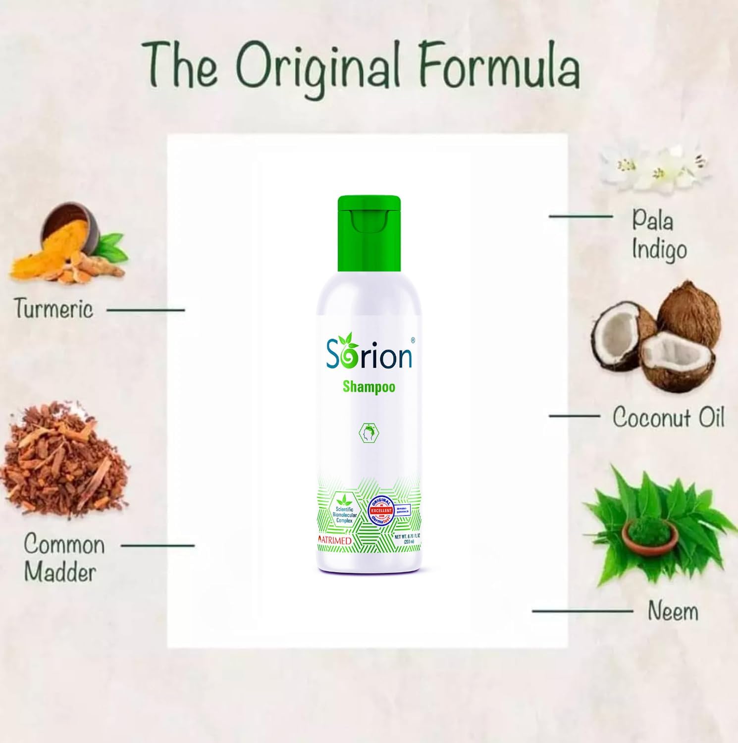 Sorion Shampoo for Collagen Boost with Coconut Oil and Pala Indigo Essential Oils, Herbal Repair for Damaged Hair, Gently Nourishing Scalp Treatment - Image 5