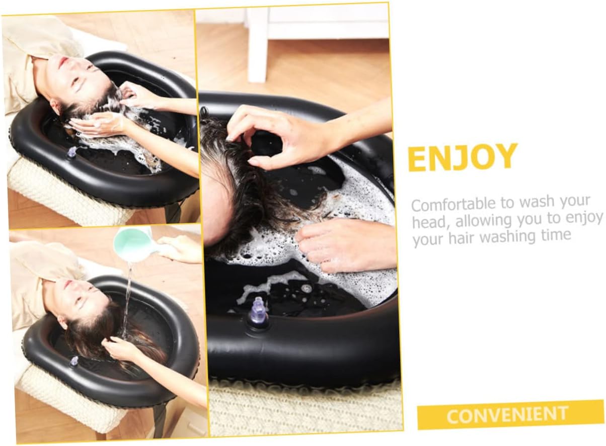 Inflatable Shampoo Hair Washing Tray for Bedridden People, PVC Basin