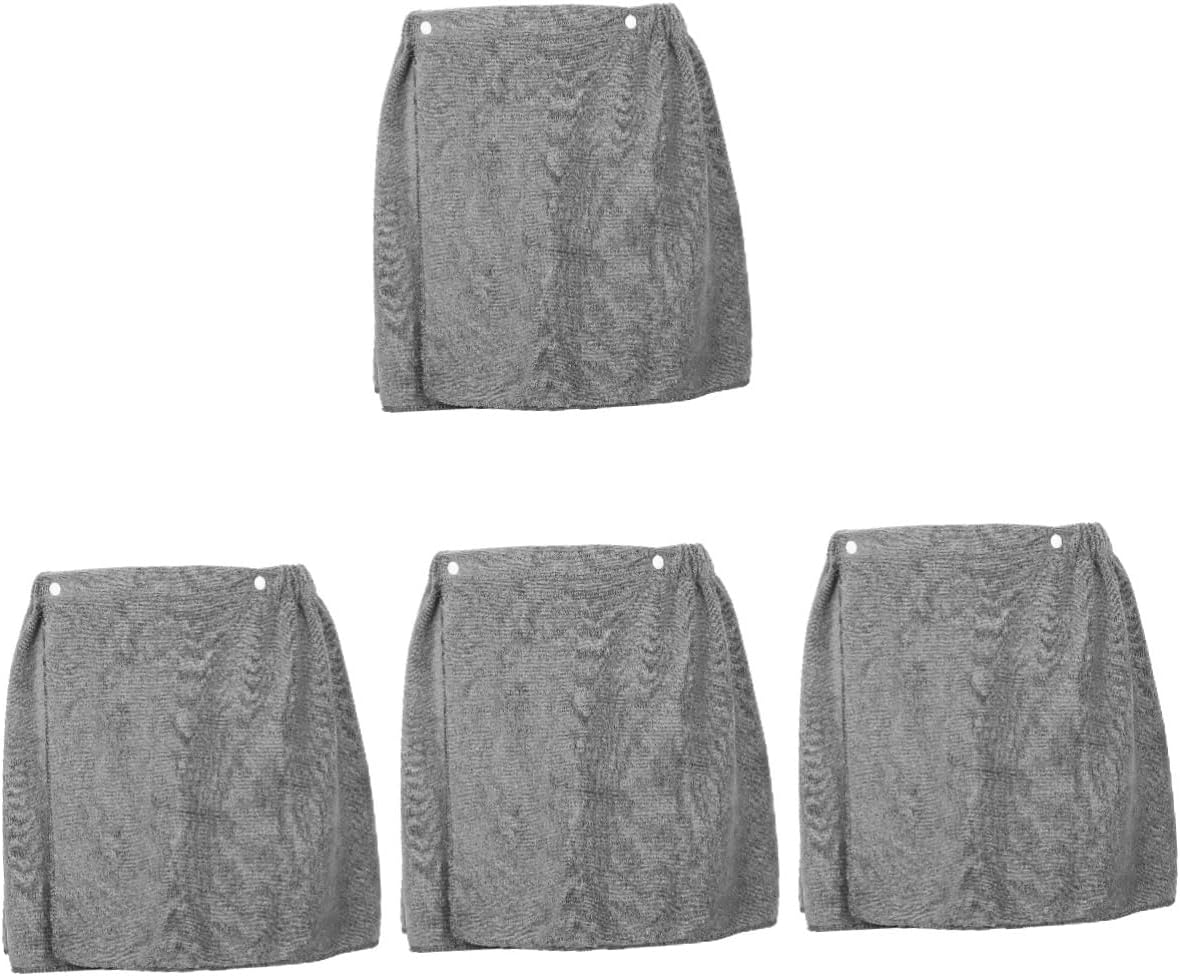 4pcs Creative Men Bath Towel Absorbent Fiber Shower Towel Soft Microfiber for Beach Pool Home Use Warm Comfortable Grey