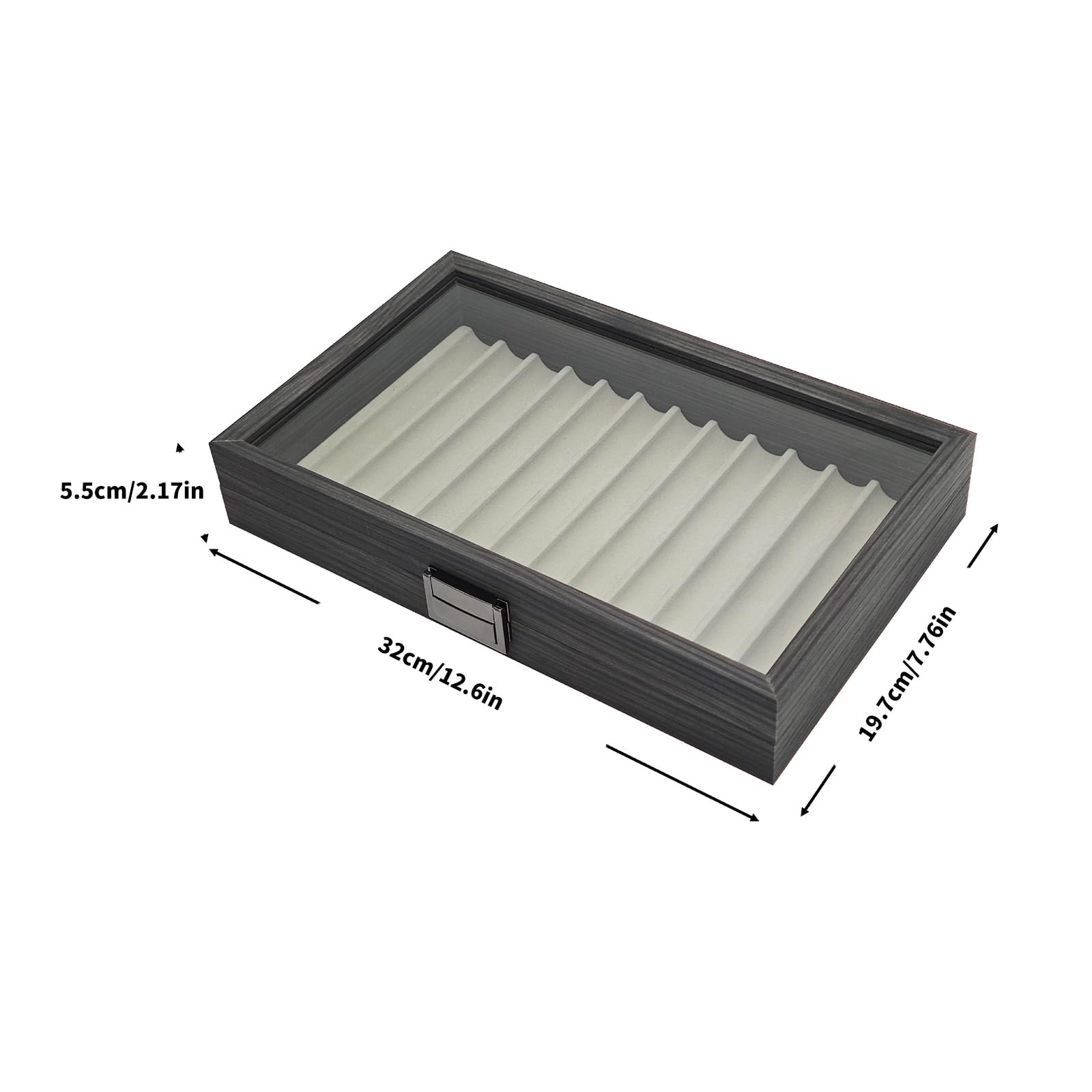 Custodia in legno per penne stilografiche con 12 scomparti, organizer per penne stilografiche e accessori da scrivania, vassoio espositore per collezionisti