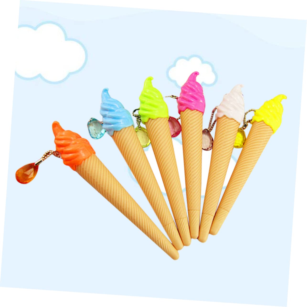 DOITOOL 48 Stück Kreative Packung Eiscreme Gelstifte für Teens Lustige Schreibstifte für Schule und Büro mit Zufälliger Hülle und Nachfüllfarbe für Doodle und Kreative