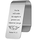 Visor Clips for Cars, Religious Psalm 91:11 Prayer Guardian Angel Car Visor Clip Accessories Funny Safety Gift for Family Friend New Driver (Feather)