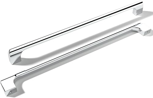 Miniatura 10 de Paquete de 15 manijas de metal sólido con agujero central de 10 pulgadas color dorado satinado cepillado  Colección Etna