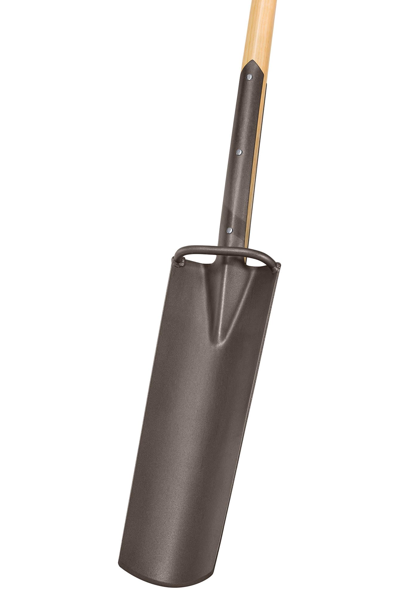 IDEAL - Pala de Drenaje con Mango en T de Fresno de 85 cm y Patada | Autoafilable, un especialista en excavar Agujeros Estrechos y Profundos | Zanjas para Canales de Cable o tuberías