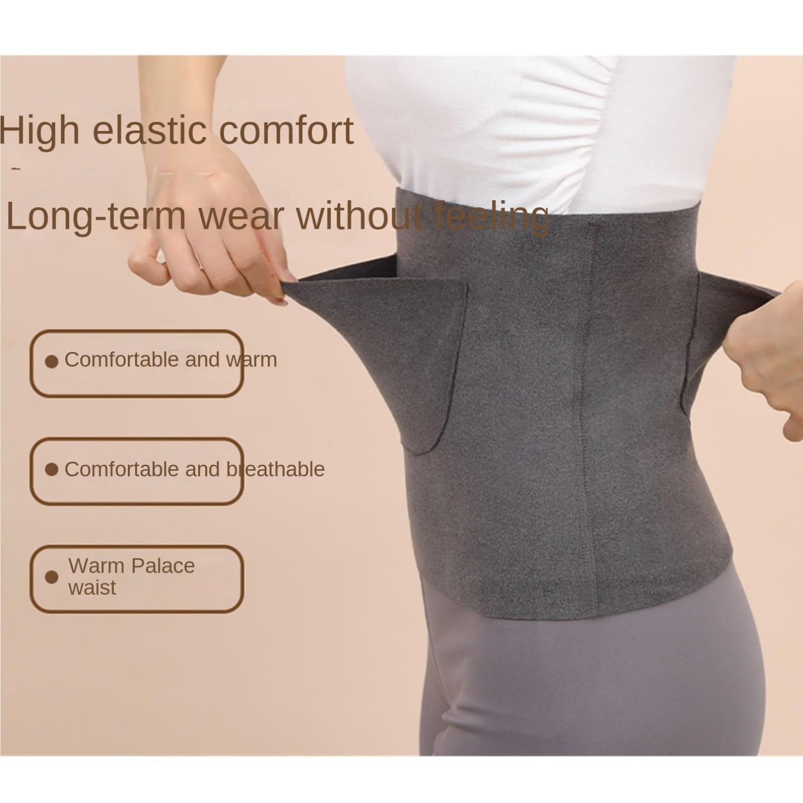 Ceinture de Sudation Ceinture De Soutien Du Ventre En Coton, Ceinture De Soutien Du Ventre Unisexe Avec Deux Poches Ceinture Abdominale