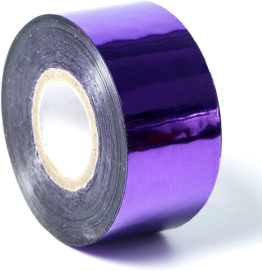 ZONEPACK Hot Stamping Foil Paper Purple Heat Transfer Foil for Leather Greeting Cards Embossing DIY Crafts Logo 1.2'x400ft