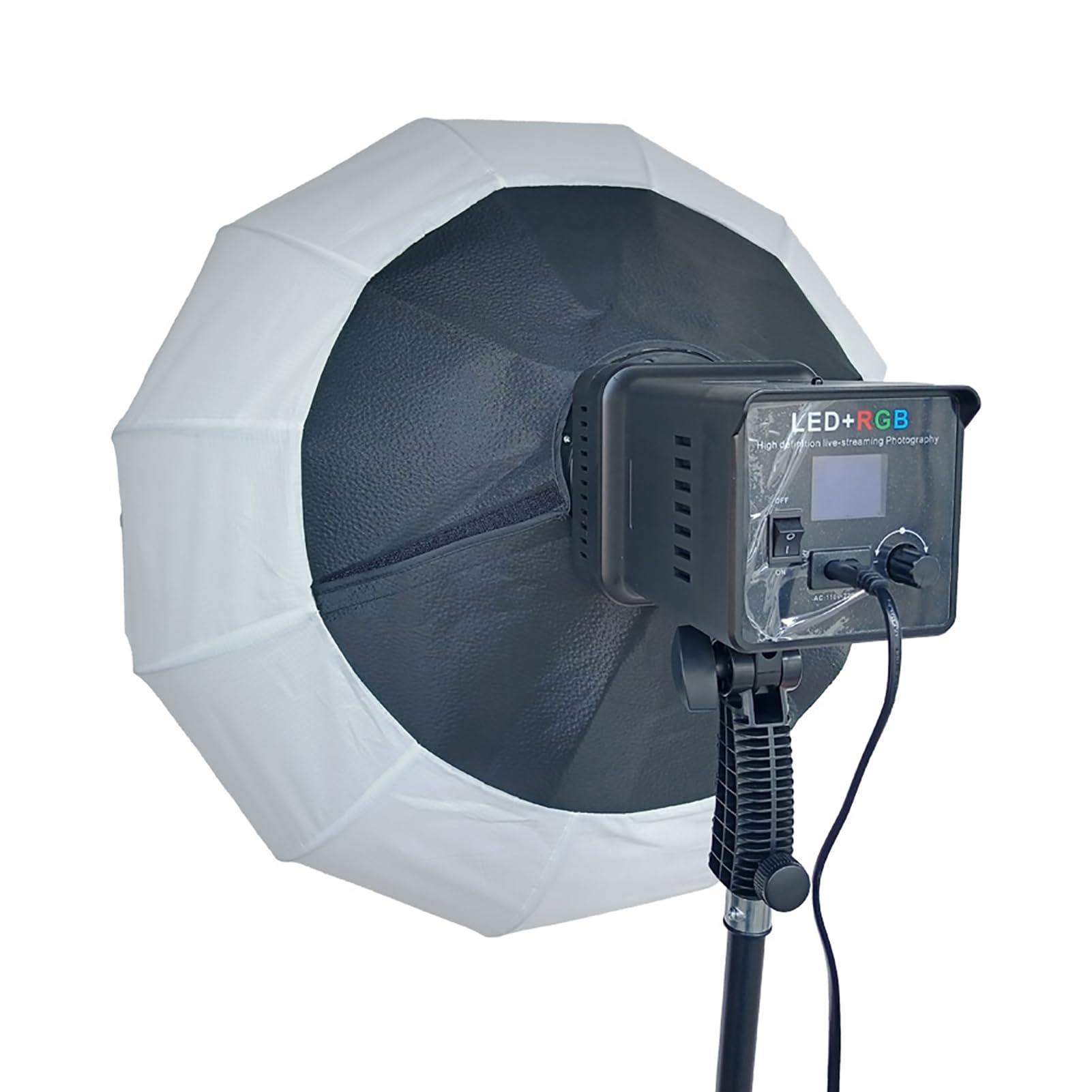 Asixxsix Wideo LED, Dwukolorowe światło Wypełniające COB LED o Mocy 100 W, z Pilotem i Abażurem, Wszechstronna Barwa RGB 2700–6500 K, do Nagrywania Wideo W Fotografii Studyjnej