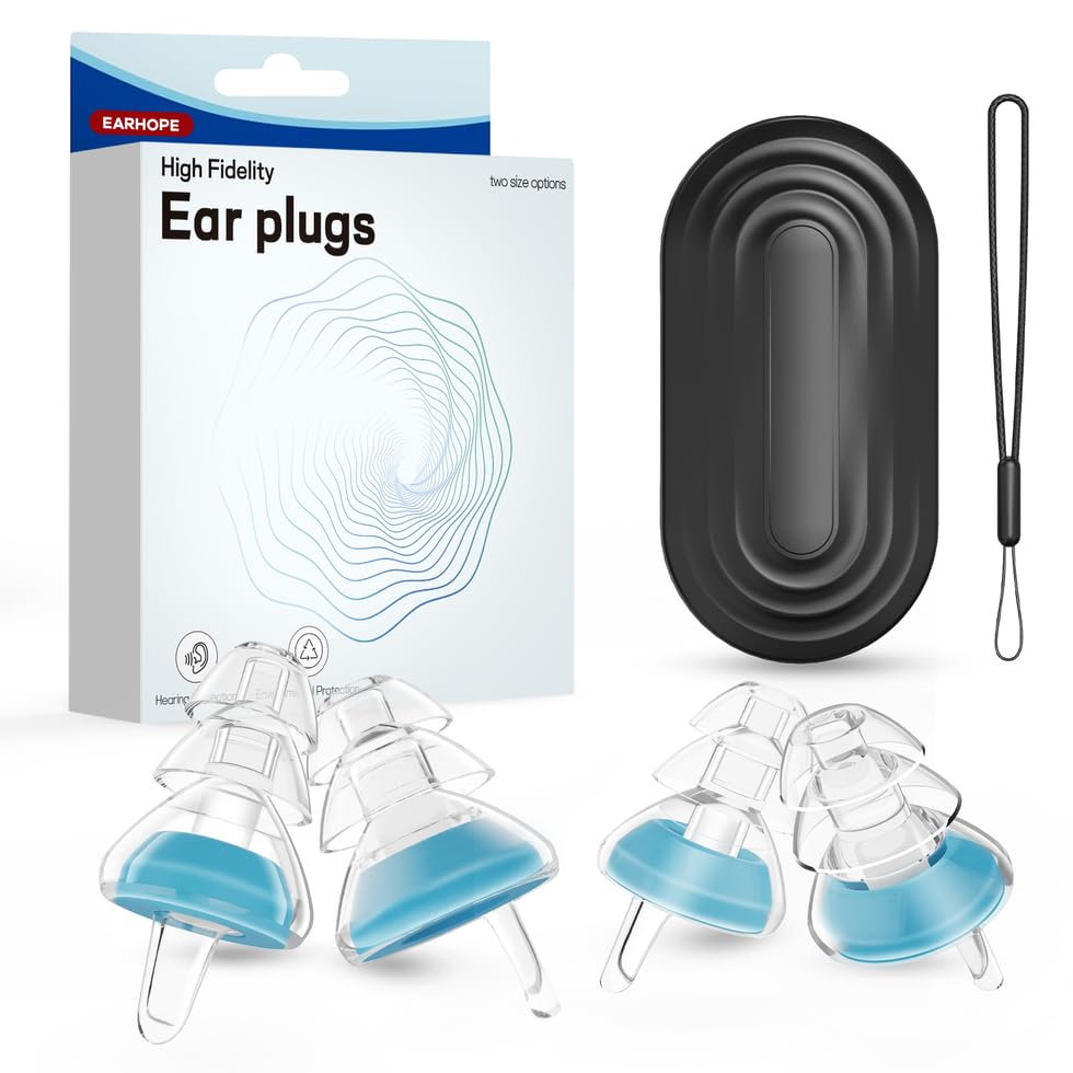 High Fidelity Concert Ear Plugs, Noise Reduction Silicone Ear Plu...
