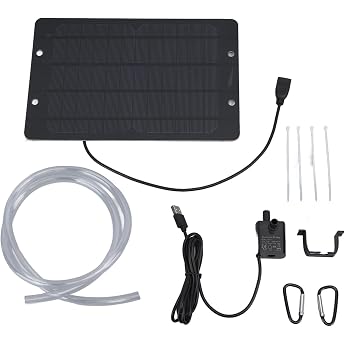 Solar Fountain with Panel Solar Water Fountain Pump Set 6 V 10 W USB Panel Water Pump Solar Fountain Pump Set Solar Pond Pump for Small Ponds Outdoor Patio Gardens and Aquariums