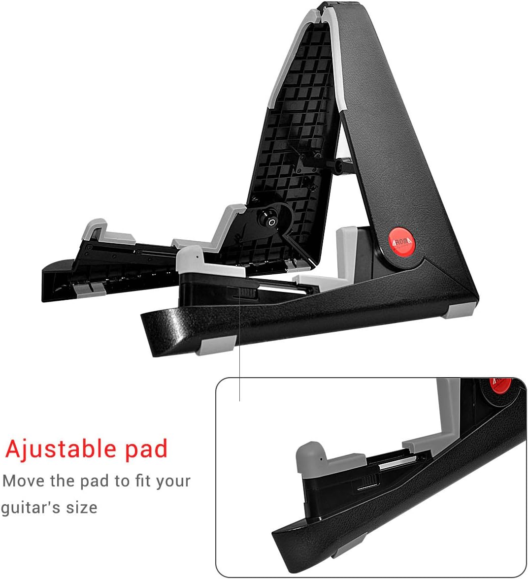 Guitar Bass Stand Portable Adjustable Folding Space Saving For Pro Bass Acoustic Electronic Guitar Stand Extendable Holding Arm Silicon Cushion, by LC Prime