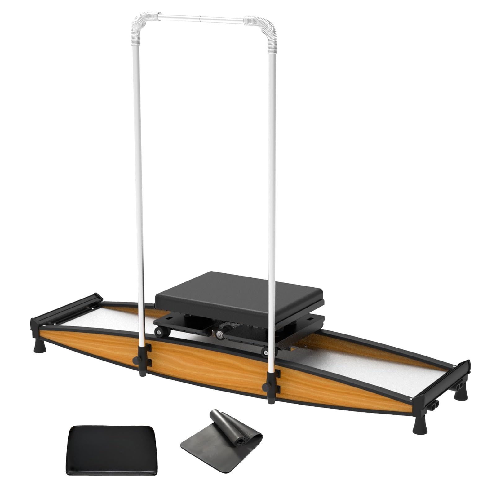 Symulator narciarski z kijkami narciarskimi, trener narciarstwa halowego do domowej siłowni, nośność 150 kg, trening całego ciała, sprzęt do treningu siłowego i równowagi